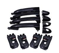 Car exterior door handle 4 or 8 Outside or Inside Front Rear Left Right Door Handle /Fit For Kia Spectra Cerato 1.8L 2.0L 2004 2005 2006 2007 2008 2009 car door handle protector(Black 8pcs Kit)