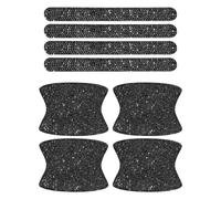 Car Exterior Door Handle Cap Cover Diamond Auto Strip Universal Car Door Handle Sticker Decal Warning Driving Safety Bling Accessories 8PCS(Black)