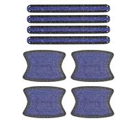 Car Exterior Door Handle Cap Cover Diamond Auto Strip Universal Car Door Handle Sticker Decal Warning Driving Safety Bling Accessories 8PCS(Blue With Black)