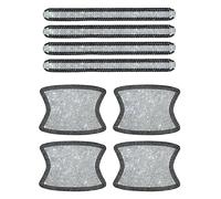 Car Exterior Door Handle Cap Cover Diamond Auto Strip Universal Car Door Handle Sticker Decal Warning Driving Safety Bling Accessories 8PCS(White With Black)
