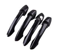 Car Exterior Door Handle Compatible with Benz W212 2010-2015 for W166 2012-2015 LHD Black Cap Set Carbon Fiber Texture Exterior Door Handle Cover