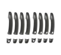 Car Exterior Door Handle Cover Outside Door Handle Trim Stylish Compatible For A4 B8 Q3 Q5 LHD Car(Four door sensor)