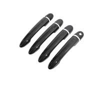 Car Exterior Door Handle Grab Cover Trim Stickers Styling with Smart Key Hole for Nissan for Primera P12 01~08 Vehicle Door Handle Cover(I)(E)