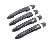 Car Exterior Door Handle Trim For Megane 3 MK3 III For Scala 2009~2017 2015 | For Megane 3 MK3 III For Scala 2009~2017 2015 Car Imitation Carbon Fiber Handle Or Chrome Door Handles Cover Accessories