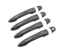 Car Exterior Door Handle Trim For Megane 3 MK3 III For Scala 2009~2017 2015 | For Megane 3 MK3 III For Scala 2009~2017 2015 Car Imitation Carbon Fiber Handle Or Chrome Door Handles Cover Accessories