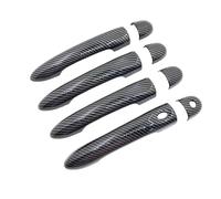 Car Exterior Door Handle Trim For Megane 3 MK3 III For Scala 2009~2017 2015 | For Megane 3 MK3 III For Scala 2009~2017 2015 Car Imitation Carbon Fiber Handle Or Chrome Door Handles Cover Accessories