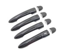 Car Exterior Door Handle Trim For Megane 3 MK3 III For Scala 2009~2017 2015 | For Megane 3 MK3 III For Scala 2009~2017 2015 Car Imitation Carbon Fiber Handle Or Chrome Door Handles Cover Accessories