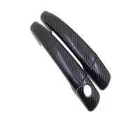 Car Exterior Door Handles Cover for Citroen C4 Picasso C6 Peugeot 207 308 407, Front Rear Door Styling Accessories Sticker, A/Carbon Fiber Pattern-A/Style 1