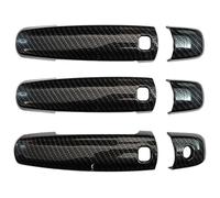Car Exterior Door Handles For Suz&uki For Vitara Single Hole Dual Smart Door Handle Decoration Frame Exterior Anti-Scratch Protective Film Accessories Protector Compatible With(3 Doors Carbon Fiber Pa