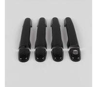 Car Exterior Door Handles for Toyota Highlander Kluger V 2001-2007, Exterior Handle Trim Cover Scratch Protector Durable Shell Replacement Accessories, A/Carbon Fiber Pattern-A/Style 1