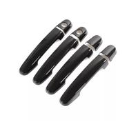 Car Exterior Door Handles for Toyota Highlander Kluger V 2001-2007, Exterior Handle Trim Cover Scratch Protector Durable Shell Replacement Accessories, A/Paint Black-A/Style 2
