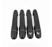 Car Exterior Door Handles for Toyota Highlander Kluger V 2001-2007, Exterior Handle Trim Cover Scratch Protector Durable Shell Replacement Accessories, A/Carbon Fiber Pattern-A/Style 2
