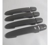 Car Exterior Door Handles for Toyota Highlander Kluger V 2001-2007, Exterior Handle Trim Cover Scratch Protector Durable Shell Replacement Accessories, A/Carbon Fiber Pattern-A/Style 3
