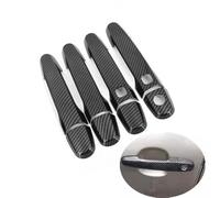 Car Exterior Door Handles for Toyota Highlander Kluger V 2001-2007, Exterior Handle Trim Cover Scratch Protector Durable Shell Replacement Accessories, A/Carbon Fiber Pattern-A/Style 4