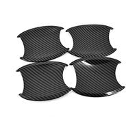 Car Exterior Door Handles Outer Door Handle Replacement for CRV for CR-V 2007-2011 2010 2009 Glossy Black Carbon Fiber Look Chrome Car Door Handle Cover Decor Trim Sticker Styling Accessories (Si