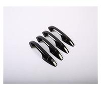 Car Exterior Door Handles Outer Door Handle Replacement for CRV for CR-V 2007-2011 2010 2009 Glossy Black Carbon Fiber Look Chrome Car Door Handle Cover Decor Trim Sticker Styling Accessories (Si
