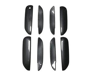 Car Exterior Door Handles Outer Door Handle Replacement for Fit for Jazz MK3 2008-2013 2012 2011 2010 2009 Carbon Fiber Look Chrome Car Door Handle Cup Bowl Cover Styling Auto Accessories (Size :
