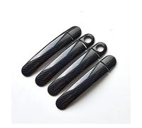 Car Exterior Door Handles Outer Door Handle Replacement for VW for Polo 2010 2011 2012 2013 2014 2015 2016 2017 Chrome Carbon Fiber Look Car Door Handle Covers Car Styling Stickers (Size : Black