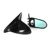 Car Exterior Door Wing Mirror 2 Piece Car Side Wing View Mirror Manual Adjustment Rear View Mirror For Civic EG 2D 1992-1995 Black/Carbon Fiber(Glossy Black)