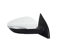 Car Exterior Door Wing Mirror Car Side Rear View Mirror Assembly Accessories compatible with VW For Scirocco 2009-2018 (6 Wires Left Black)(13 Wires Right White)