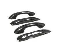 Car Exterior Doors Handle Cover Trim Compatible for A6 C8 S6 RS6 Q6 E- Carbon Fiber with Auxiliary Hole Door Handle