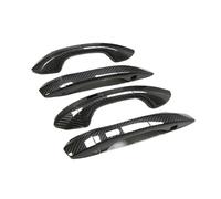 Car Exterior Doors Handle Cover Trim Compatible for A6 C8 S6 RS6 Q6 E-Tron Carbon Fiber with Auxiliary Hole Door Handle