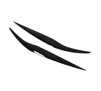 Car Exterior Lights Pair Front Headlight Eyebrow Eye Lid Cover Trim Glossy Black Replacement for Mk6.5 2013-2017