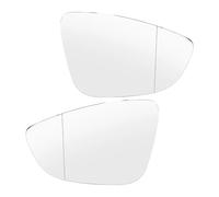 Car Exterior Rearview Mirror For VW For Passat B7 2010-2015 For CC For EOS For Jetta MK6 For Scirocco 2008-2018 Side Wing Mirror Glass Heated Convex Wide Angle(Onecolor)