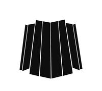 Car exterior trim Compatible With Territory For Equator Sport 2024 Bright Black Door And Window B C Pillar Sticker Suitable