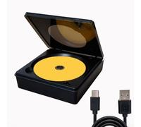 Car External CD Player,USB Connection For Android Large Screen Navigation,Lossless Audio,PC,Black, 16.2x15.1x4.4cm