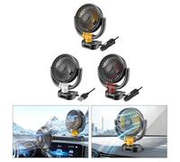 Car Fan 51224V USB Compatible for Most Cars Features 360 Degree Rotating Head to Deliver Powerful Cooling Airflow Inside Vehicle Cabin (12V)