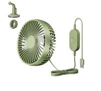 Car Fan An Adjustable, Low Noise and Powerful | 3-speed cooling fan truck, camper, camping, home, for hot days on the go and travel green suction cup style