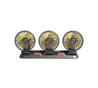 Car Fan Compatible With Trucks 24V/12V Dual Head High Power Fan Heavy Duty Cooling System For Vehicle Cabin Airflow Electric Vehicle(3-head 12V cigarette lighter)
