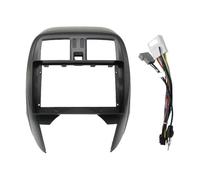 Car Fascia Radio Panel 9 Inch Car Radio Android MP5 Player Casing Panel Frame 2 Din Head Unit Fascia Stereo Dash For Nissan For MARCH For Micra K13 2013-2017(Fascia with cable)