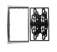 Car Fascias For GMC For Terrain 2008-2010 Double 2 Din Radio Frame Fascia Dash Installation Trim Face(Silver grey,173X98 mm)