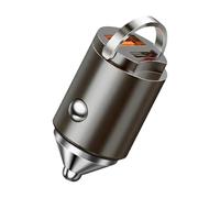 Car Fast Charger - USB Phone Adapter | Compact Pull Ring Design | Zinc Alloy Vehicle Accessory | Smartphone Charging Tool | Tablet Power Supply | Auto Road Trip | Truck Charging Port |