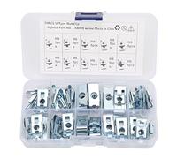 Car Fastener U Type Clips Set 50 Pcs Rust Resistance Metal U Shaped Clip Nut Speed Fastener Replacement for Car Body Panel M6 Silver Carbon Steel 25mm Length 11mm Width 6mm Inner
