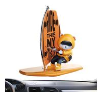 Car Figures for Dashboard | Cute Surfer Bear Interior Accessories, Animal Interior Decorations for Car Interior - For Vehicle Sedan Scooter SUV Birthday Driver Women Men