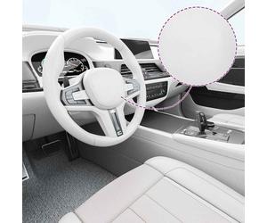 Car Film 4D Carbon White PVC 100x150cm + 50x150cm Self-Adhesive Wrap Bubble-Free