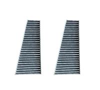 Car Filter Kit For A4 B8 For Q5 8R For A5 8T 8F S5 Air Conditioning Filter Core+Alone Grid 1/2/5PCS External Cabin Air Filter Air Filters Engine(2Pcs White Filter)