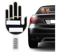 Car Finger Light, Car Back Window Finger Light Funny Gesture Light with Remote LED Sign Light for Car- Car LED Road Rage Signs Light, Car Decor Accessories for Men Women
