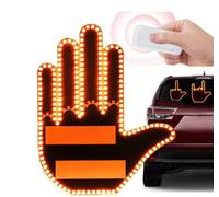 Car Finger Light, Car Funny Gesture Light with Remote Control Window LED Sign Light, Middle Finger LED Light for Car Road Rage Signs for Men Women
