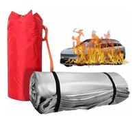Car Fire Blanket, 4X6m Emergency Fireproof Blanket for Vehicle, Fire Extinguisher Blanket for New Energy Cars, Trucks, Motor Vehicles, Fiberglass & Double-Sided Silicone