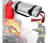 Car Fire Blanket - Emergency Fireproof Blankets for Car, Fire Extinguisher Blanket for Electric Gas Vehicles, Trucks, Fiberglass + Double-Sided Silicone, 1100℃ Melting Point(6x9m)