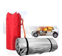 Car Fire Blanket for Electric & Gas Vehicles, 1100°C Reusable Emergency Fire Suppression Blanket, 3x4m Double-Sided Silicone Survival Safe Blanket