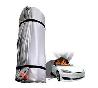 Car Fire Blanket for Electric & Gas Vehicles, 1100°C Reusable Emergency Fire Suppression Blanket, Fiberglass + Double-Sided Silicone Survival Safe Blankets, Vehicle Accident