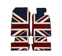 Car Floor Foot Mats For Mini For Cooper R50 R53 3 Door Hatchback R52 4pcs Left/Rright Rudder Waterproof Floor Liners(Right red)