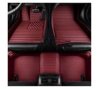 Car Floor Liners For Citroen For C5 2010-2016 Interior Accessories Striped Pu Leather 5D Car Floor Mat Carpet Floor Matts Car(Wine Red 5 Seat)