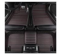 Car Floor Mat Custom Stripe Leather 5D Car Floor Mats For BMW For 5 Series For G30 2017-2023 Mat Set Interior Accessories Carpet Floor Mats(Black and red)