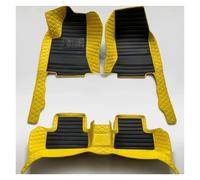 Car Floor Mat For Genesis GV70 2023 2024 2025 Floor Mats All Weather Front Rear Trunk Mat Cargo Liner(Yellow black)